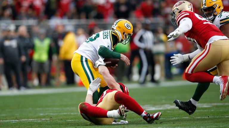 Aaron Rodgers was forced to run for his life when these two teams met in the NFC Championship game