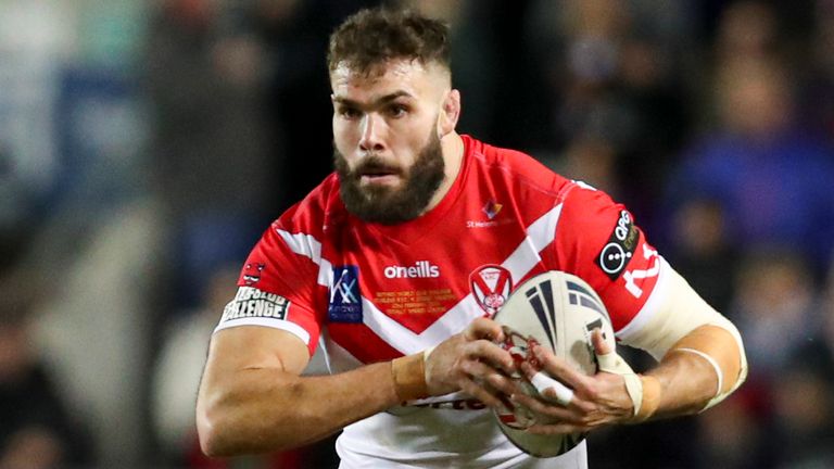 Picture by Paul Currie/SWpix.com - 22/02/2020 - Rugby League - Betfred World Club Challenge - St Helens v Sydney Roosters - The Totally Wicked Stadium, Langtree Park, St Helens, England - St Helens' Alex Walmsley