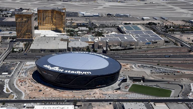 The Allegiant Stadium, new home of the Las Vegas Raiders