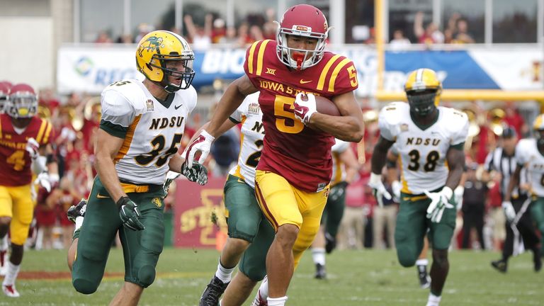 Lazard in action for Iowa State against North Dakota State in August 2014