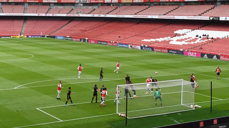 Arsenal played friendlies against Brentford and Charlton at the Emirates Stadium last week