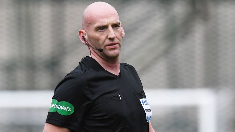 Referee Bobby Madden during a William Hill Scottish Cup fifth round match between Clyde and Celtic at Broadwood Stadium, on February 9, 2020