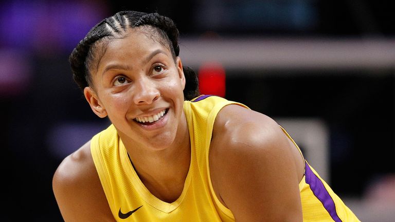Candace Parker in action for the Los Angeles Sparks