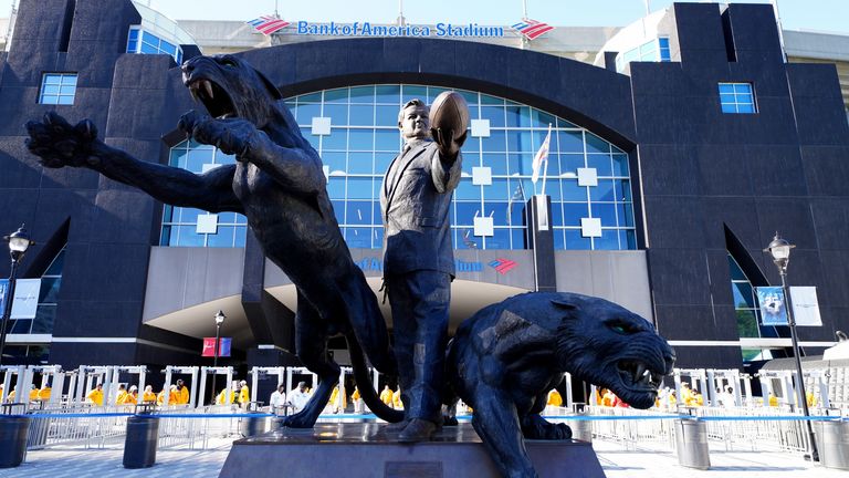 The statue of former Carolina Panthers owner Jerry Richardson has been removed from the stadium after nearly 25 years