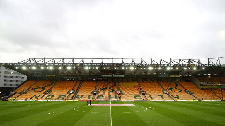 Norwich will host Southampton behind-closed-doors on Friday