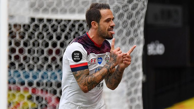 Danny Ings celebrates his second goal