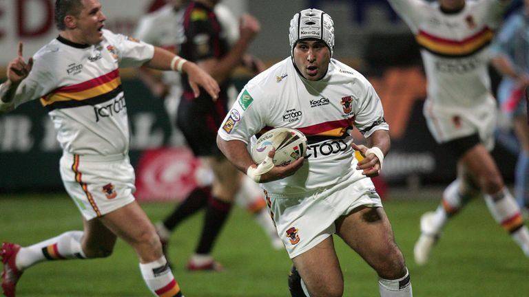 David Solomona scored a first-half hat-trick for Bradford