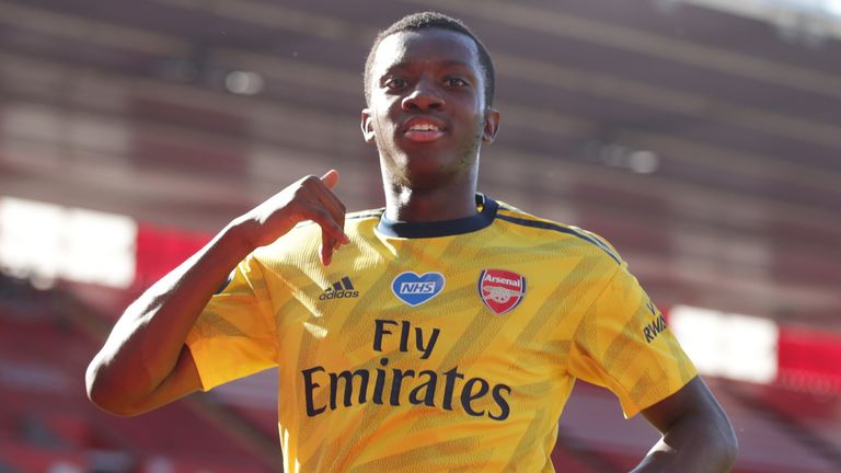 Eddie Nketiah capitalised on Alex McCarthy's mistake to give Arsenal the lead