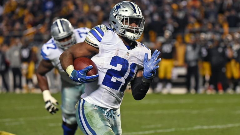 Ezekiel Elliott had over 200 combined yards when the Cowboys toppled the Steelers in Pittsburgh in 2016