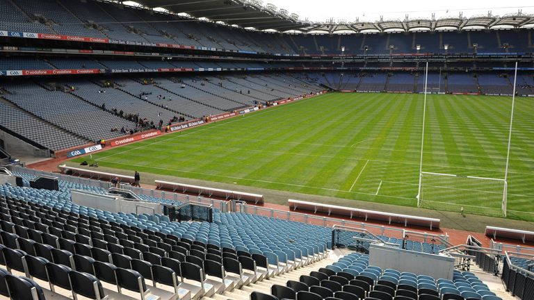 Temporary seating had previously been installed in the Hill 16 terrace for Republic of Ireland soccer matches