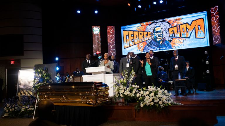 George Floyd&#39;s family held a memorial service for their son on Thursday