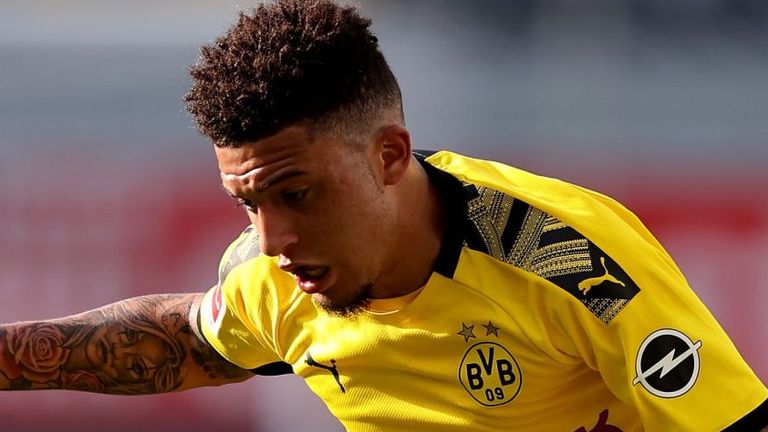 Jadon Sancho sported his new haircut against  SC Paderborn 07 at the weekend