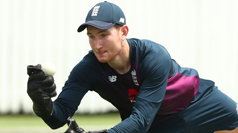 BRISBANE, AUSTRALIA - JANUARY 27: James Bracey during an England Lions training session at Allan Border Field on January 27, 2020 in Brisbane, Australia. 