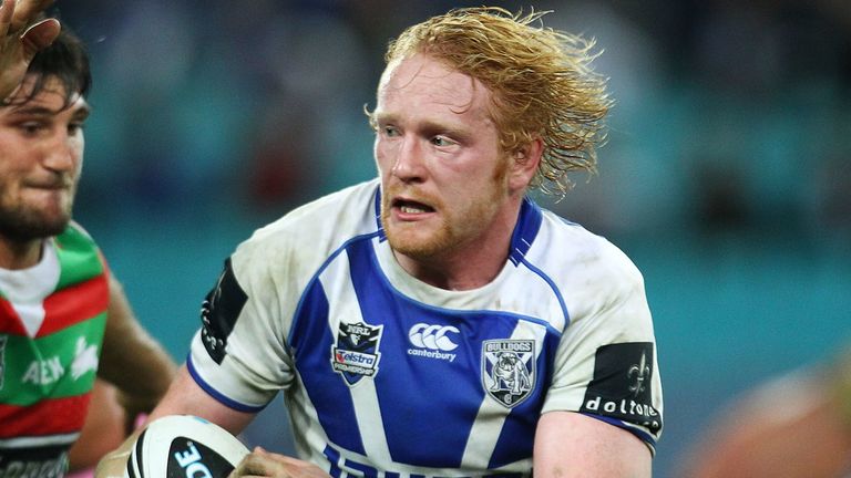 during the round 13 NRL match between the Canterbury Bulldogs and the South Sydney Rabbitohs at ANZ Stadium on June 2, 2012 in Sydney, Australia.