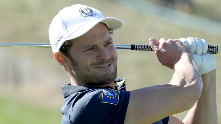Dornan competed in the celebrity challenge at the 2018 Ryder Cup
