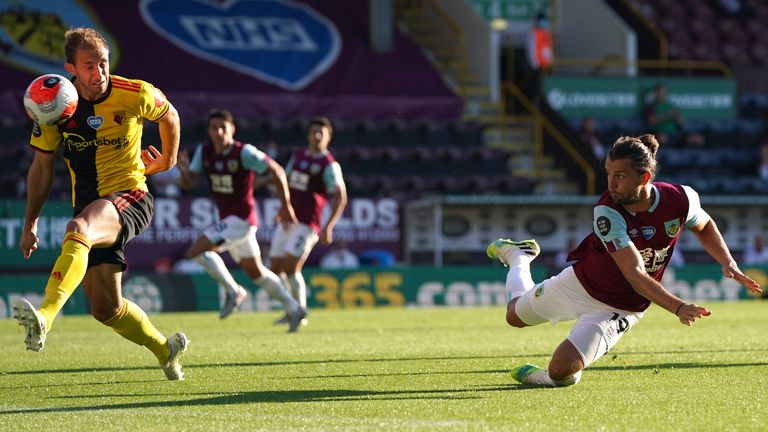 Jay Rodriguez puts Burnley in front against Watford