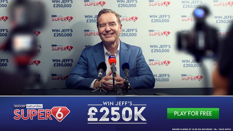 The £250,000 jackpot prize returns for Super 6.