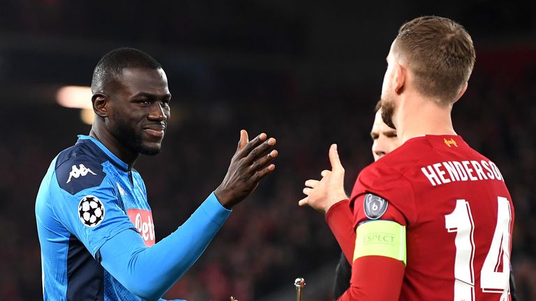Kalidou Koulibaly played both games against Liverpool in the Champions League group stage this season