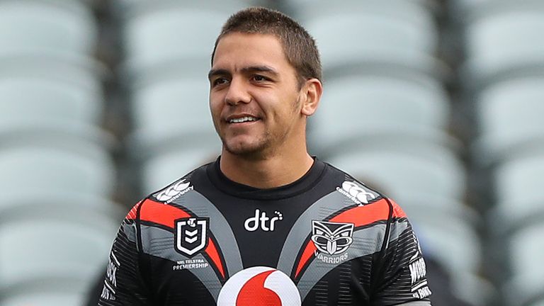 GOSFORD, AUSTRALIA - MAY 22: Kodi Nikorima of the Warriors looks on during a New Zealand Warriors NRL training session at Central Coast Stadium on May 22, 2020 in Gosford, Australia. (Photo by Mark Kolbe/Getty Images)