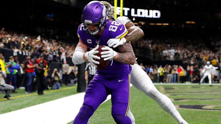 Kyle Rudolph's overtime touchdown gave the Vikings a surprise win over New Orleans in January