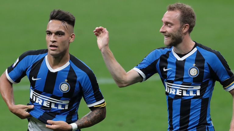 Lautaro Martinez scored Inter's second goal on Sunday