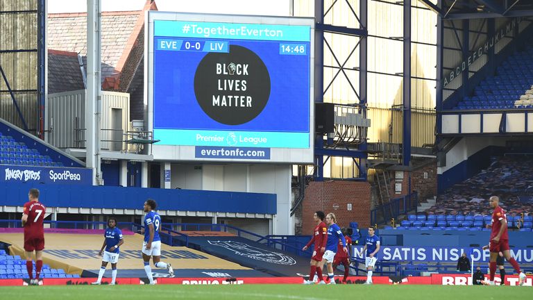 Everton drew 0-0 with Liverpool at Goodison Park on Sunday,  a fixture which was previously on a list of remaining games recommended to be played at a neutral venue