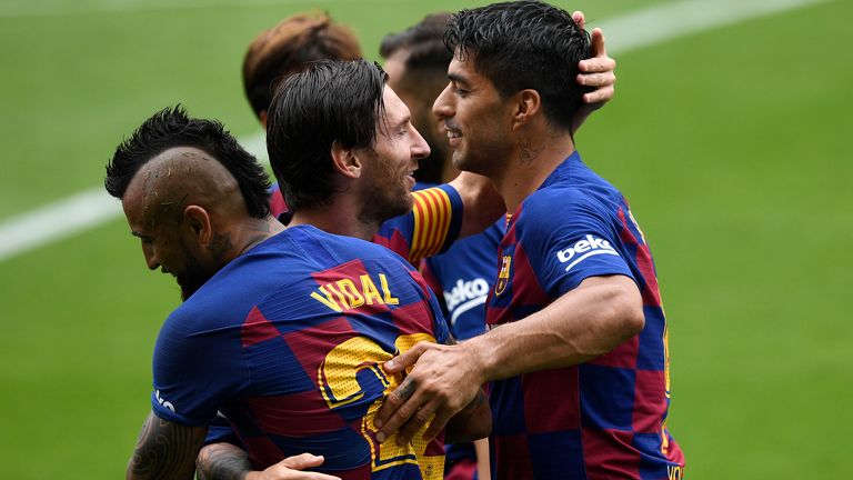 Luis Suarez gave Barcelona the lead over Celta Vigo