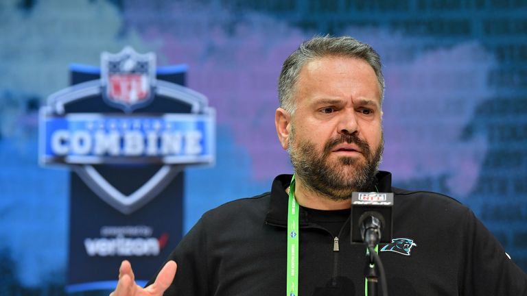 New Carolina Panthers head coach Matt Rhule says he will support his players who opt to 'take a knee'