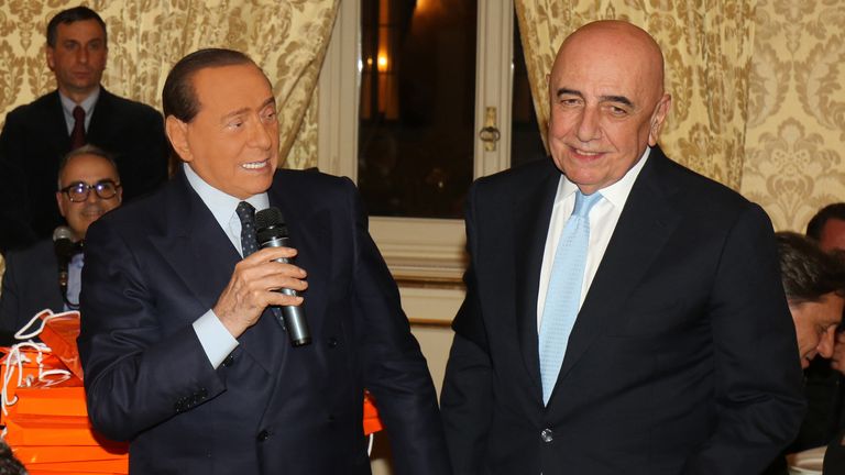 Silvio Berlusconi and Adriano Galliani
