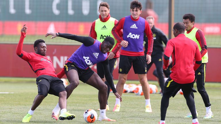 Paul Pogba back in full contact Man Utd training this week
