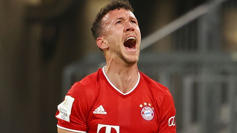 Ivan Perisic opened the scoring for Bayern against Eintracht Frankfurt