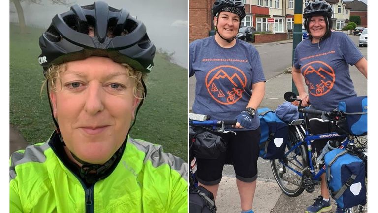 Louise Ryell, Sarah Round and Mary Daly, members of PRiDE OUT cycling club