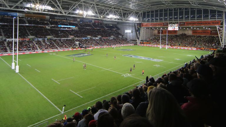 Forsyth Barr Stadium during the Highlanders' game against the Crusaders