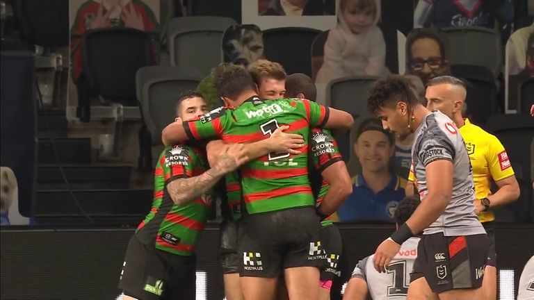 Campbell Graham scored South Sydney&#39;s first try as the Rabbitohs got on the scoresheet against the New Zealand Warriors in Round 6 of the NRL.