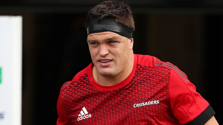 Scott Barrett captain of the Crusaders during the round 3 Super Rugby match between the Blues and the Crusaders at Eden Park on February 14, 2020 in Auckland, New Zealand. (