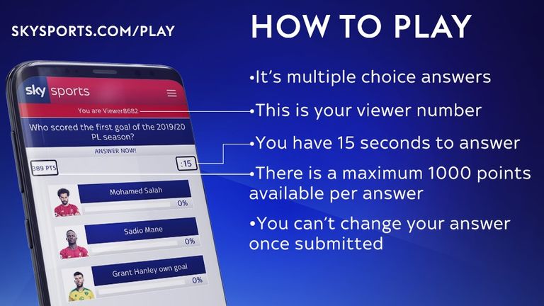 Sky Sports News Premier League Quiz - How To Play!