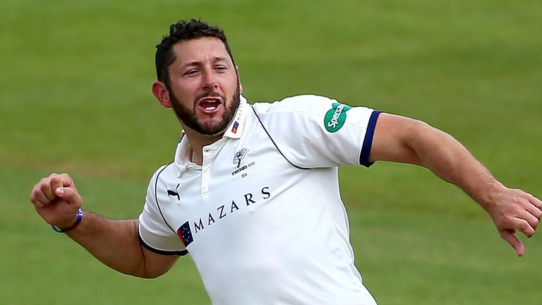  during day one of the Specsavers County Championship Division One match between Surrey and Yorkshire at The Kia Oval on May 11, 2018 in London, England.