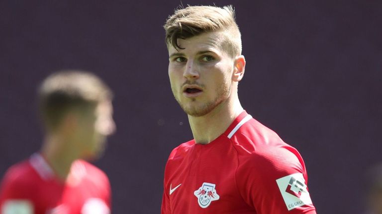 Timo Werner scored twice for RB Leipzig on his final appearance for the club