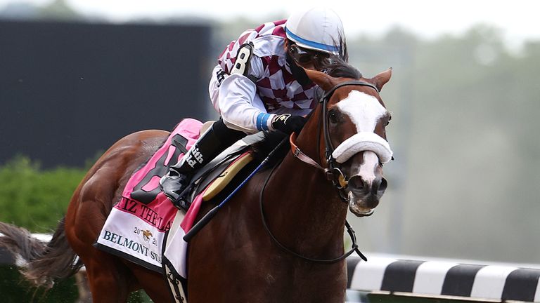 Tiz The Law wins the Belmont Stakes