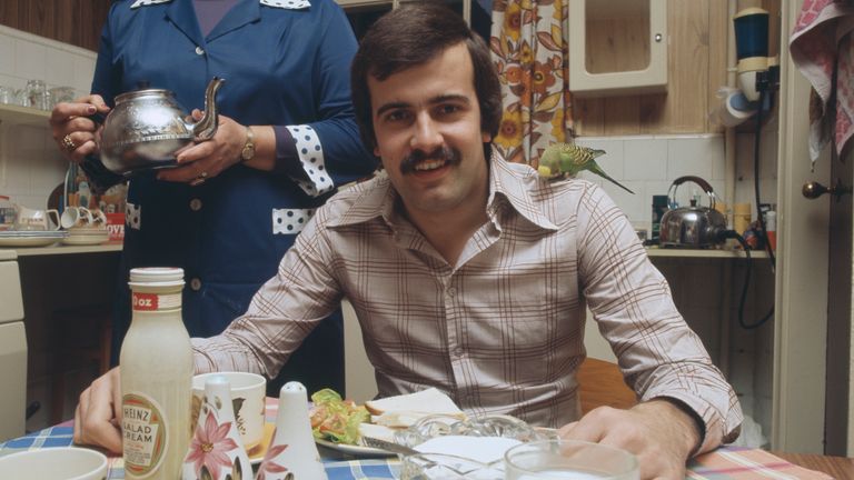 Thorne enjoying lunch in 1976