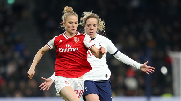 The first Women’s Super League north London derby between Tottenham and Arsenal attracted a league-record attendance of 38,262