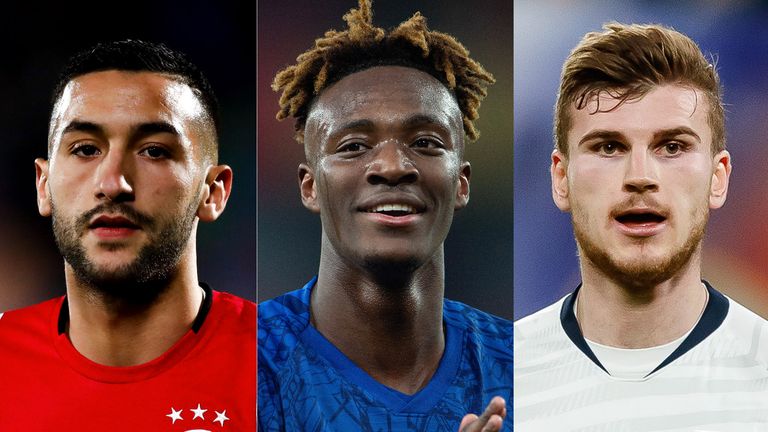 Hakim Ziyech, Tammy Abraham and Timo Werner could form Chelsea's front three next season