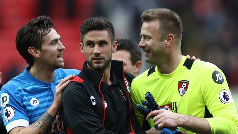 Charlie Daniels, Andrew Surman and Artuc Boruc (left to right) have all signed short-term extensions