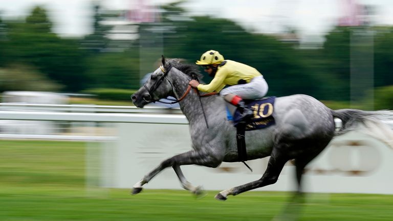 Fujaira Prince ridden by Andrea Atzeni wins the Copper Horse Handicap