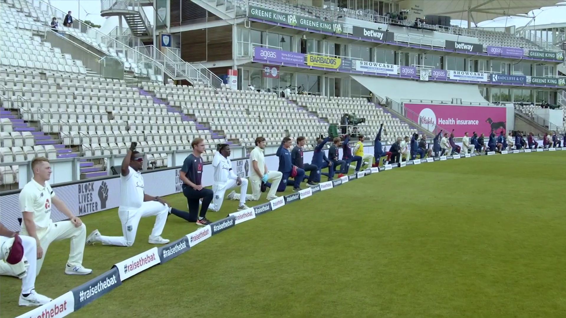 England, West Indies take the knee before first Test