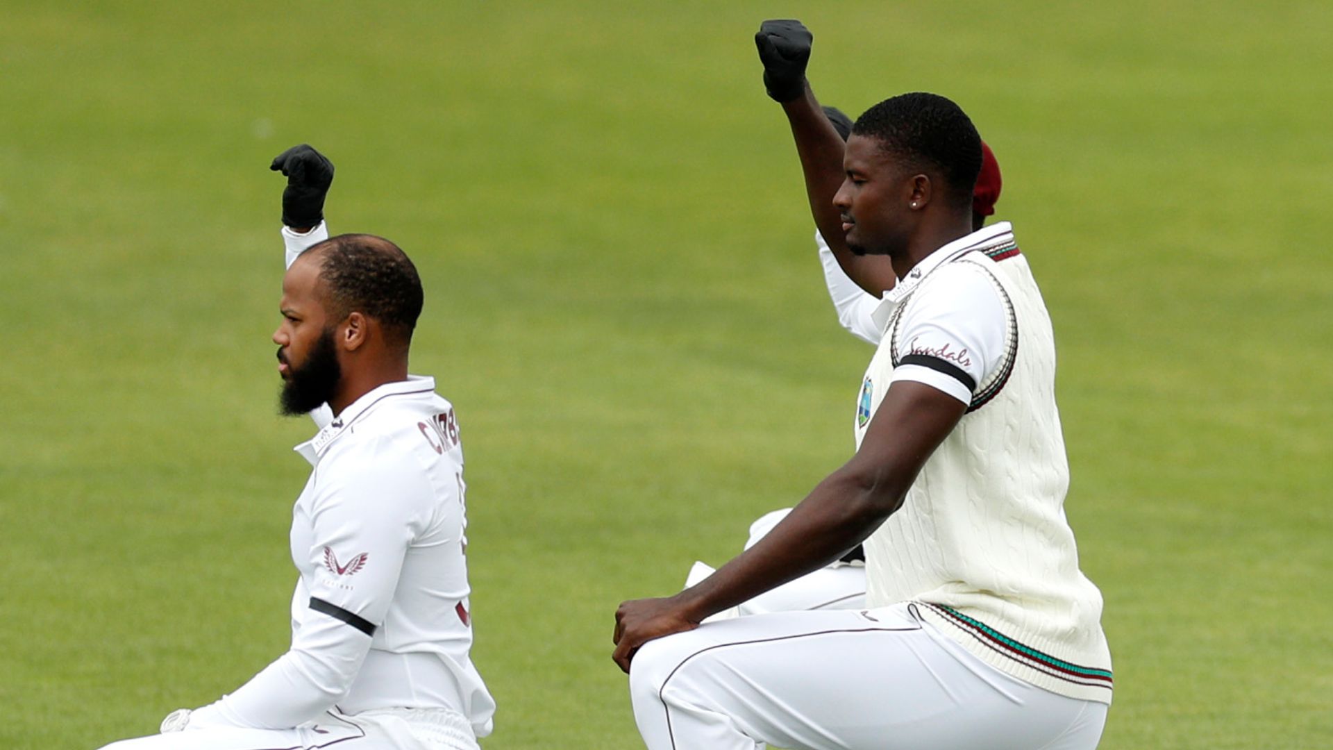 Holder 'disappointed' after England stop taking knee