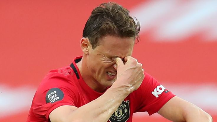 Nemanja Matic shows his frustration at Old Trafford