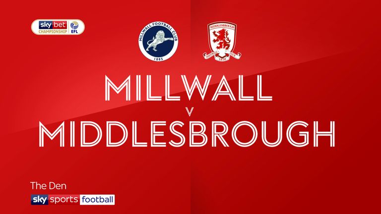 Millwall v Middlesbrough badge