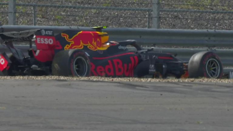 Albon crashes out in Silverstone