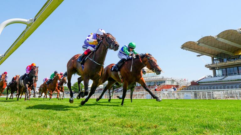 One Master ridden by Tom Marquand (right) wins the Saint Clair Oak Tree Stakes during day four of the Goodwood Festival at Goodwood Racecourse, Chichester.
